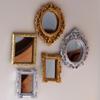 Doll House Decor Baroque Elegant Mini Victorian Furniture Ornament Dollhouse Mirror Miniature