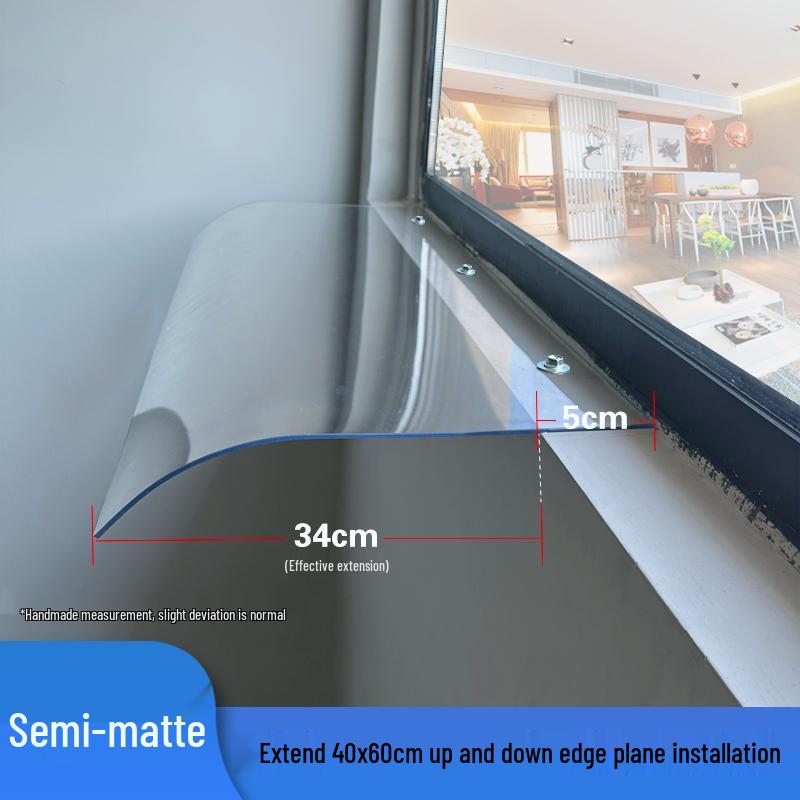 Frameless Transparent Canopy: Silent Rainproof Balcony Window Sunshade Cover