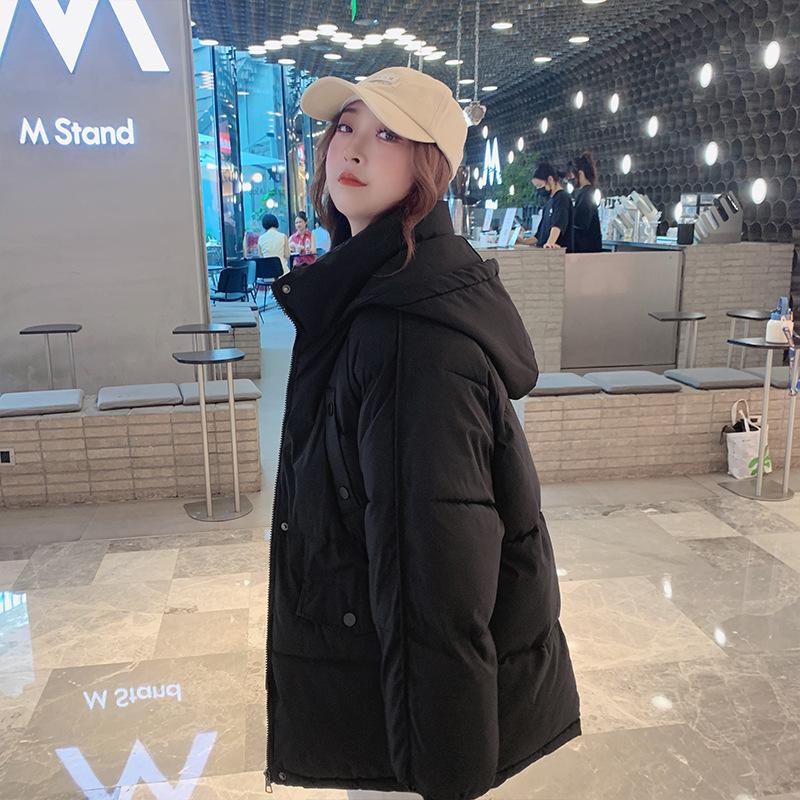 Women's Oversized Padded Bread Coat - Trendy 2025 Autumn/Winter Short Cotton Jacket
