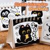 2Pcs Random Mini 2026 Calendar Portable Cute Cat Office School Supplies Calendar Monthly Planner Desk Accessories Decor Record