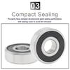6201-2RS Deep Groove Ball Bearing with Rubber Seal, Premium Steel Bearing for Mechanical Equipment