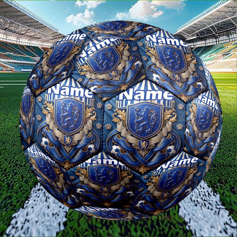 Custom Name Personalized Chelsea Football Club Print Size 5 Soccer Ball Training & Match Football, for Team, Kicking, Gift for Football Enthusiasts