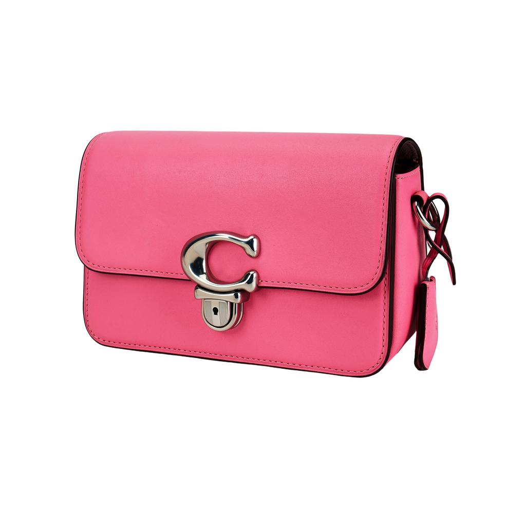 Coach Studio 19 Push Button Closure Leather Tote Shoulder Bag Women Bags Pink CJ250-LHVDT