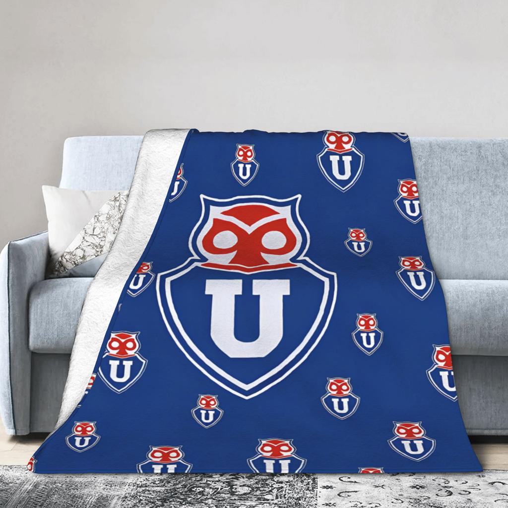 Club Universidad de Chile Copa Chile Flannel Throw Blanket Soccer Blanket for Home Car Super Warm Quilt,
