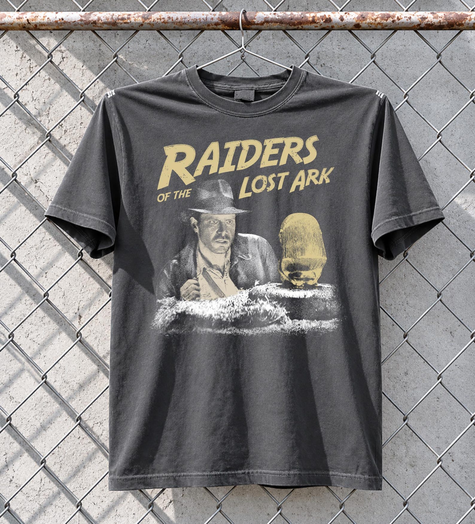 Vintage Raiders of the Lost Ark Shirt, Comfort Colors Indiana Jones Shirt, Harrison Ford Graphic T-Shirt, Retro Action Movie Top L
