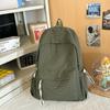 Schultasche Campus Schultasche Damen Koreanische Ausgabe ins Einfacher Karierter Rucksack Highschool-Schüler Große Kapazität Freizeit Reise Rucksack