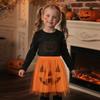 Halloween Ghost Face Pumpkin Veil Dress And Headband Set For Cosplay Dress Up Kids And Adults