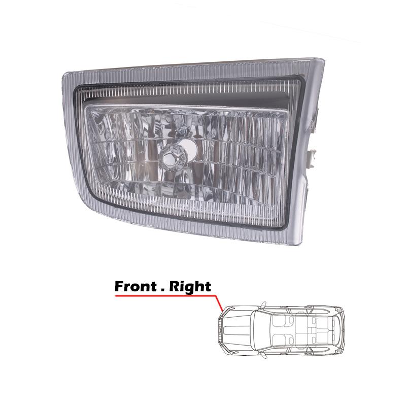 

Рифмированная крышка корпуса передней противотуманной фары без лампы, автомобильные индикаторы, аксессуары, пригодные для Toyota Land Cruiser Prado J90 J95 Front Right Housing