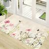 1 Pièce Tapis de Cuisine Anti-Fatigue, Imprimé Floral et Abeille Imperméable Antidérapant Épais Rembourré Tapis de Cuisine Confort Robuste Tapis de Station Debout pour Cuisine