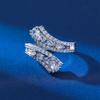 Stilvoller offener Ring mit Vollbesatz aus Diamanten, nicht verblassendem, einzigartigem Design