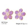 Enamel Flower Imitation Pearl Stud Earrings Waterproof Earrings for Women Jewelry Piercing Earrings Birthday Party Gift 2026