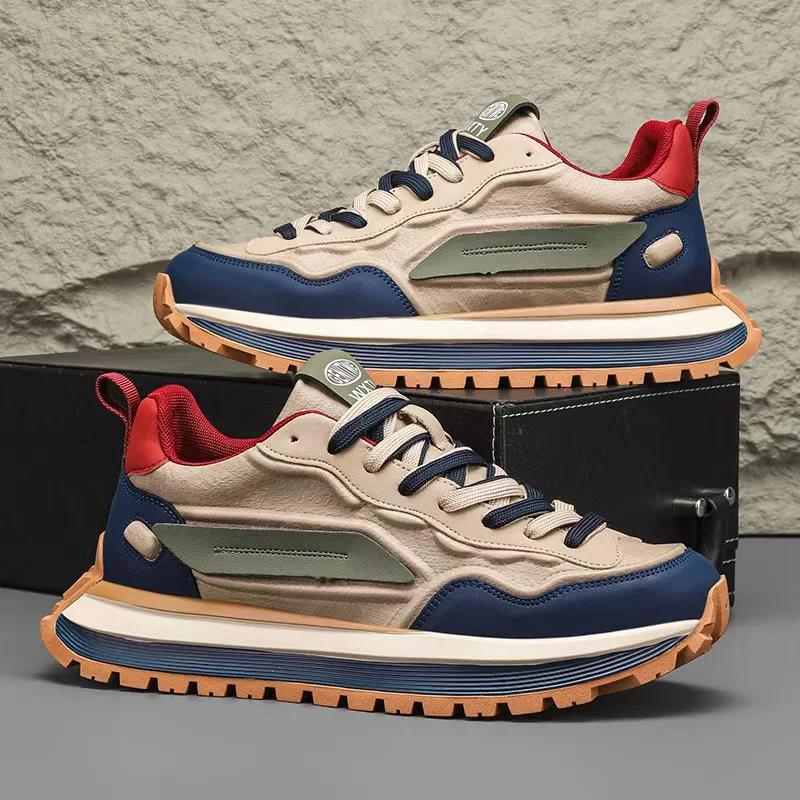 2025 Spring New Low Cut Thick Soled Sports Board Shoes Lightweight and Trendy Loafer Versatile Fashion Casual Men's Board Shoes