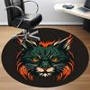 1pc Feline Flame Office Round Area Rug, Indoor Mat Suitable For Office, Under Office Chairs Bedroom Living Room Home Decor, Room Deco