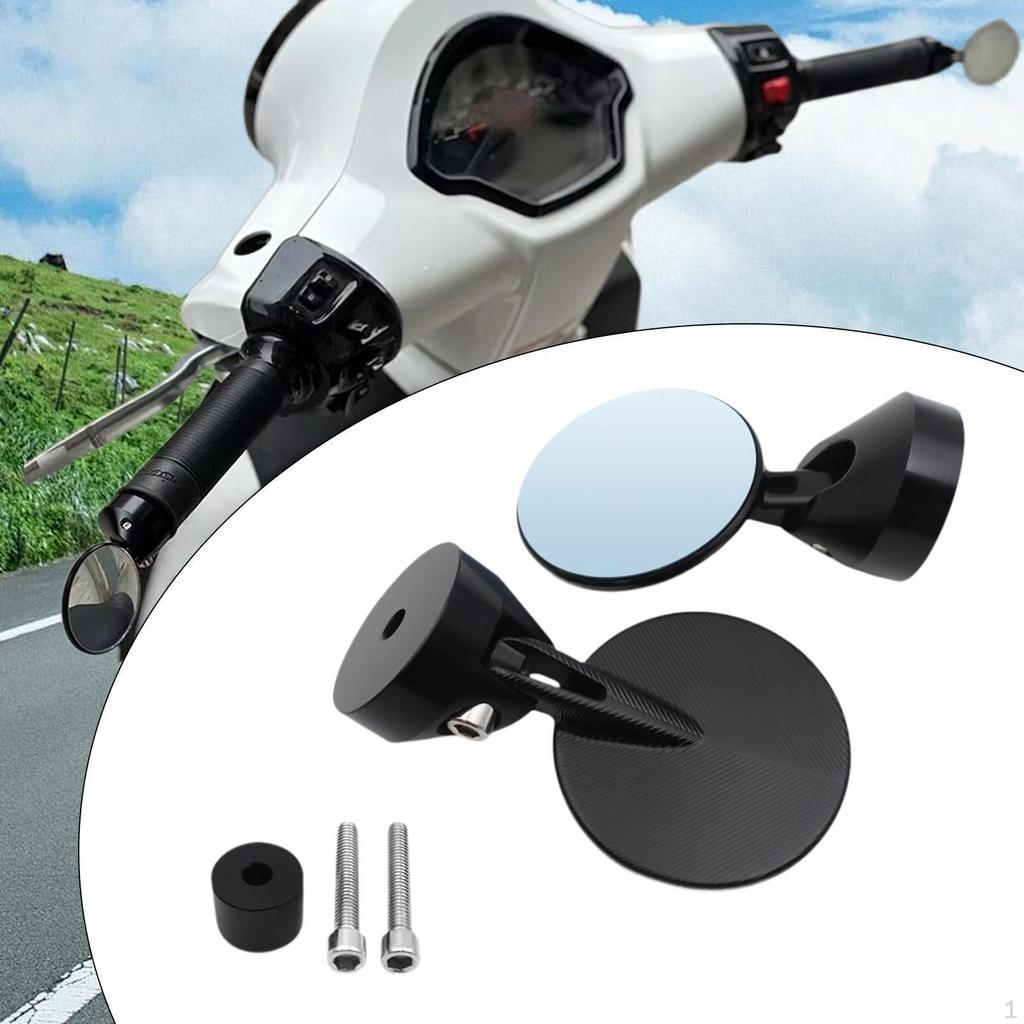 2Pcs Motorcycle Rearview Mirror Handlebar Mirrors Riding Repair Garage Component Motorbike Side