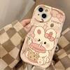 Cute Rabbit Is Suitable for Iphone16pro Mobile Phone Case Apple 15pro/14 Cartoon 13promax New 12x