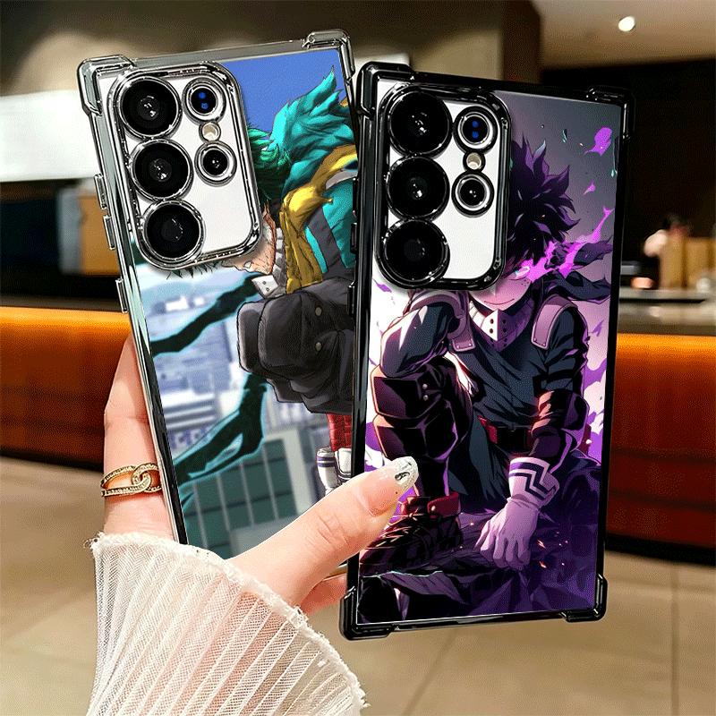 MHA My Hero Midoriya Izuku Deku Soft Phone Case For Samsung Galaxy S26 Ultra S25 Edge S24 FE S23 Plus S22 S21 + S20 Plating Anti