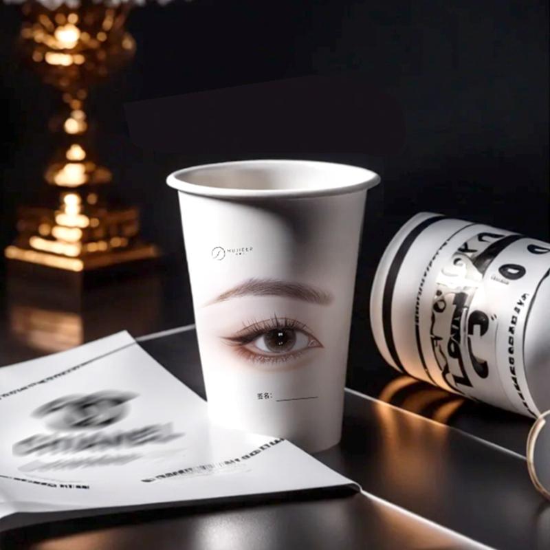 20/50Pcs Beauty Eyelash Practice Paper Cup Eyelash Extension Practice Beginner Lashes Training Disposable Paper Cups Versatile