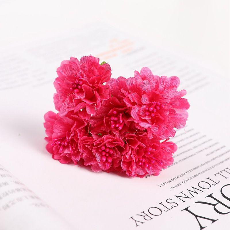 Mini Artificial Flowers Silk Carnation Bouquet Home Wedding Party Decor DIY Gift Wreath Decorations