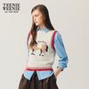 Teenie Weenie Women's Bear Letter Sleeveless Knitted Top