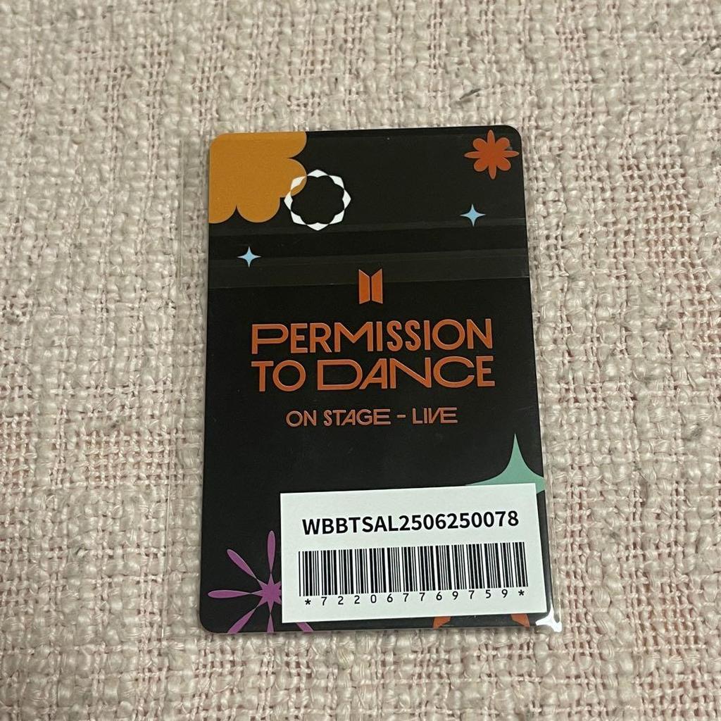 [USED] BTS Permission To Dance Trading Card Jungkook