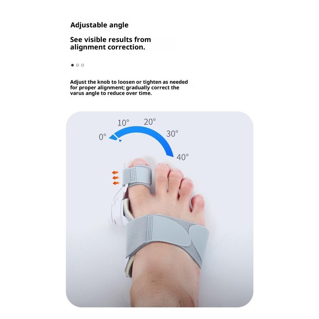 Korektor vbočeného palce Nastavitelný knoflík Oddělovač prstů palce Velikost pro muže i ženy Korektor překrývajících se kostí palce