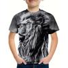 2024 Retro Bear 3d Print Top Tee Shirt Fashion T Shirt Animal Kids Boy Clothes Anime Short Sleeve Casual Children's Clothing