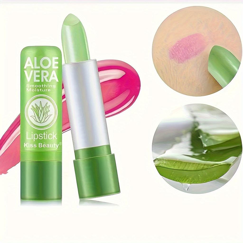 Aloe Vera Color-Changing Lipstick - Moisturizing, Long-Lasting & Non-Fading for All Skin Types
