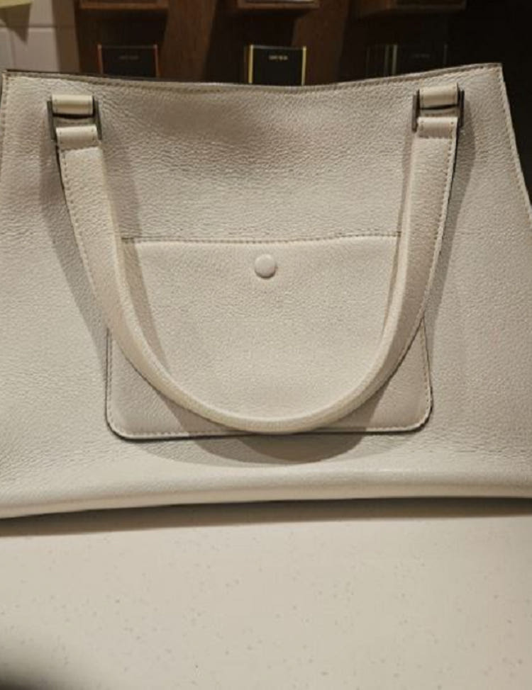 

Celine Paris Edge Off-White Leather Handbag used