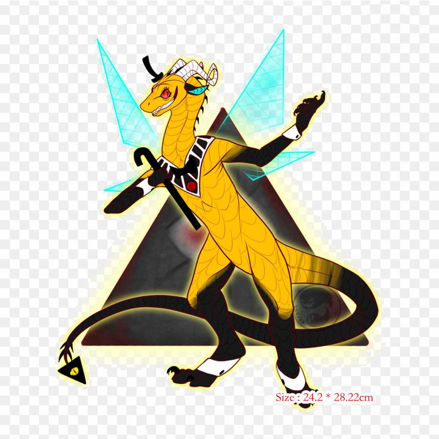 

Bill Cipher, Dipper Pines, женские виниловые нашивки с термопереносной печатью, наклейки для одежды, аппликации «сделай сам», моющиеся нашивки