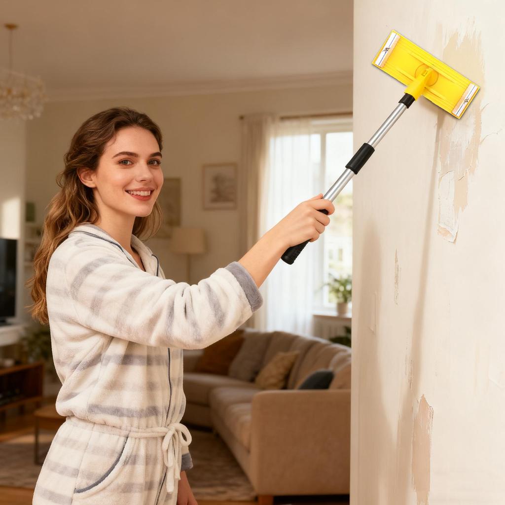 Sanding Pole Adjustable Telescopic Wall Polishing Sanding Tool Wall Cleaning Extension Pole Sander for Floors Ceilings Gypsum