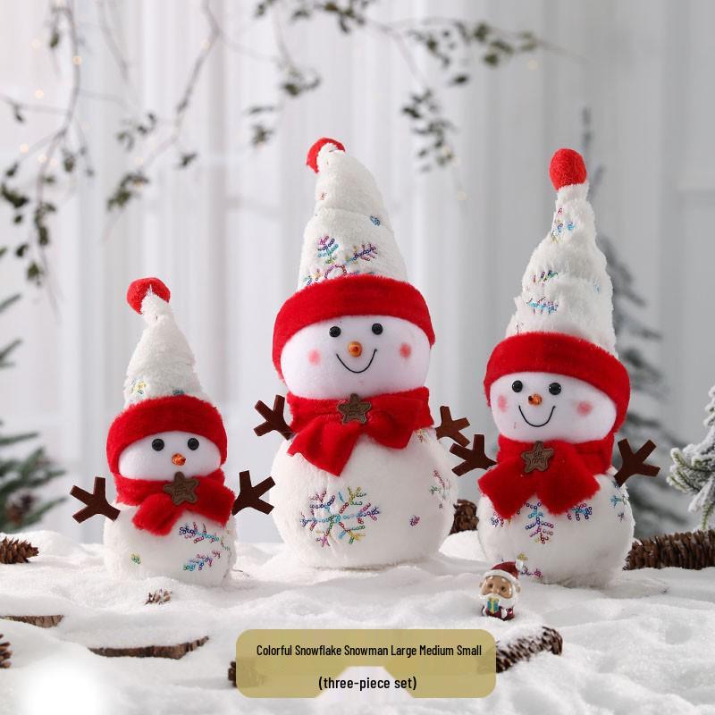 Christmas Snowflake Series: Snowman, Santa, and Reindeer Ornaments for Holiday Decor