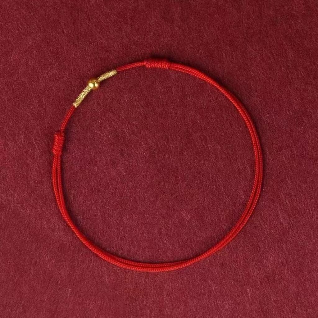 PANJBJ Kaninchen Armband für Damen Mädchen Rotes Geflecht Verstellbarer Schmuck Neujahrs Geburtstagsgeschenk Dropshipping Großhandel