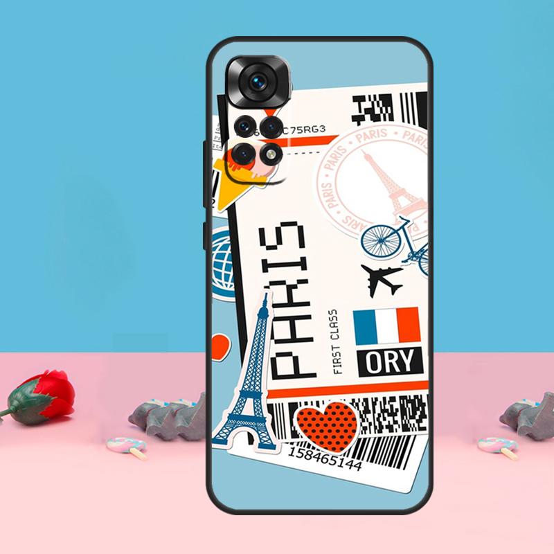 New York TOKYO Traveltickets Cover For Xiaomi Redmi Note 12 10 11 13 14 15 Pro Plus Case For Redmi 15C 13C 12C 10C 14C 15