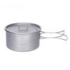Lightweight Titanium Pot Outdoor Portable Cooking Set Backpacking Pot for Hiking Trekking Picnic Fishing