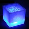 In-Stock Frosted Light-Up Ice Bucket, 3.5L Battery-Operated, Double-Layer PP for Beer, Champagne, Wine.