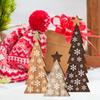 1pcs Wooden Christmas Tree Ornament with Stars, Multifunctional Holiday Decor, Suitable for Tabletop, Mantlepiece, And Fireplace