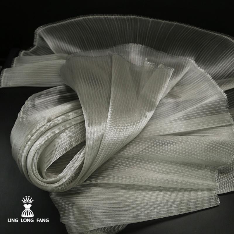 Pleated Organza Fabric for Wedding Decor & Floral Art - European/American Style
