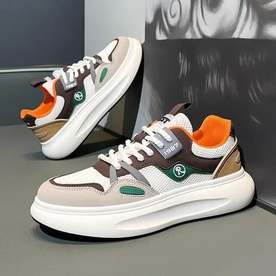 Herren Casual Outdoor Sneakers Herbst Neue Atmungsaktive Wanderschuhe Laufschuhe für Männer Tennis Mode Rutschfeste Dicke Sohle Sportschuhe