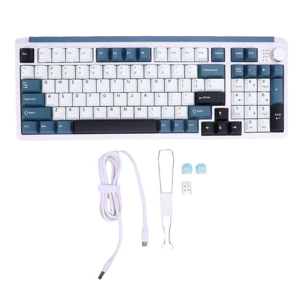 Wireless Mechanical Keyboard BT 2.4G USB C Connection Hot Swappable Gaming Typing Keyboard RGB Backlit 75percent