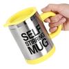 400ml Stainless Steel Electric Automatic Mixing Coffee Cup Self Stirring MugYellow 400ml