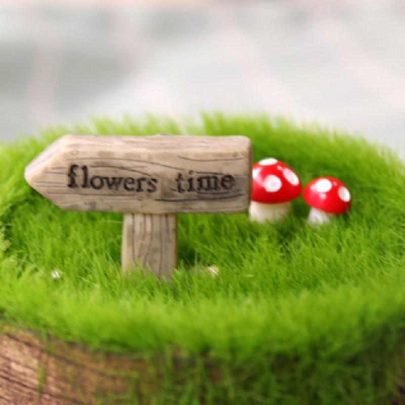 Resin Craft Forest Directional Signpost Decorating Ornaments For Micro Landscape Diy Assembly