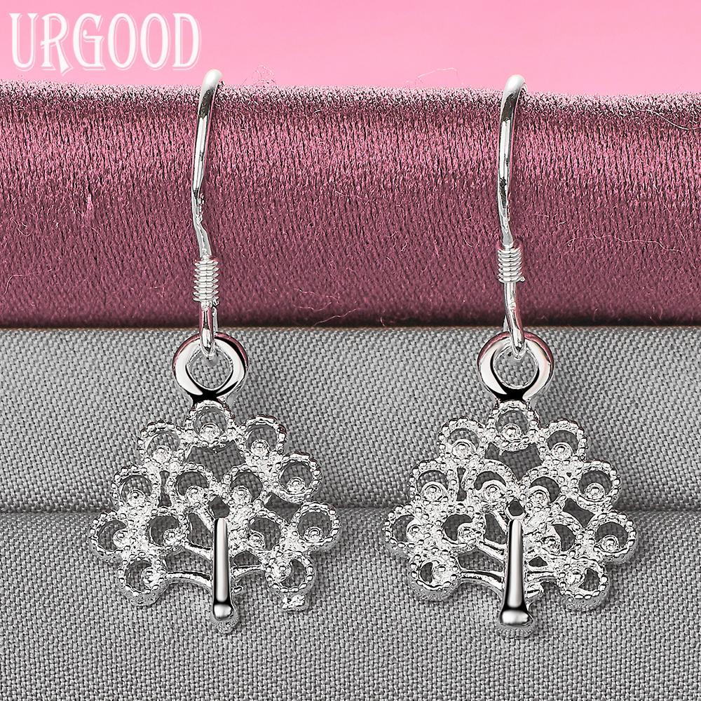 925 Sterling Silver Tree Pendant Earrings Wedding Jewelry