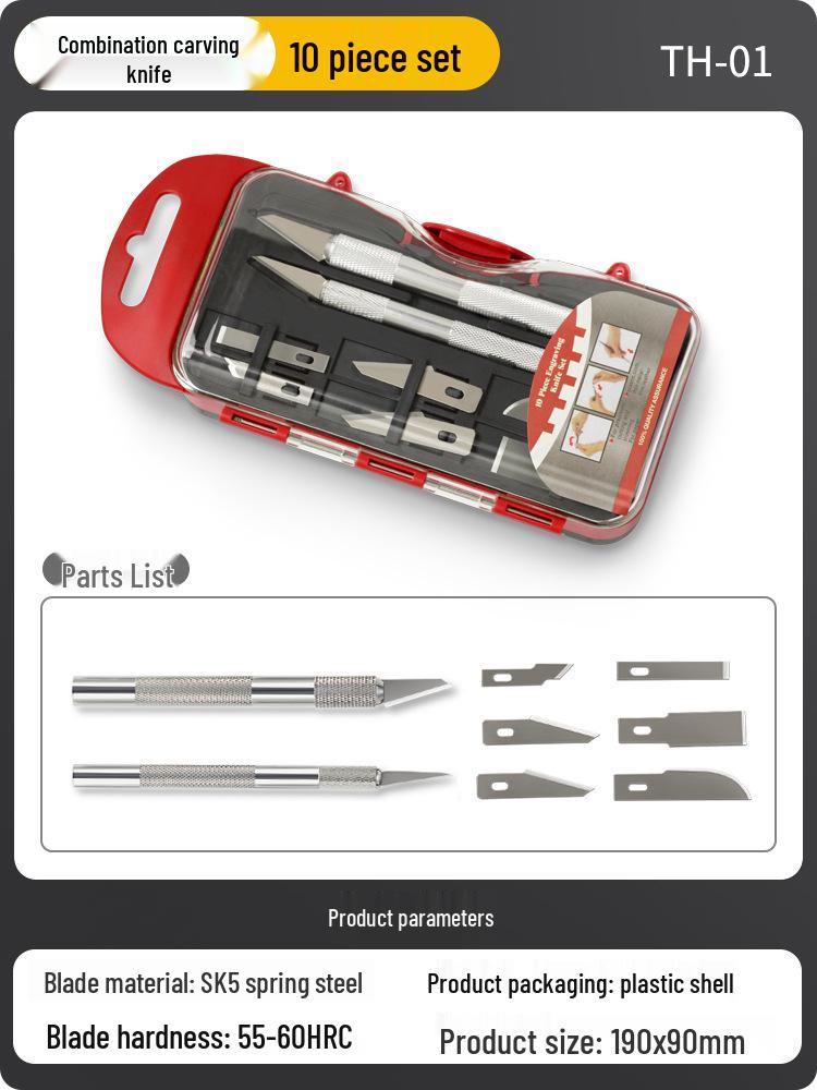 Handmade Carving Knife & Stamp Set for DIY Paper, Fruit, and Vegetable Engraving