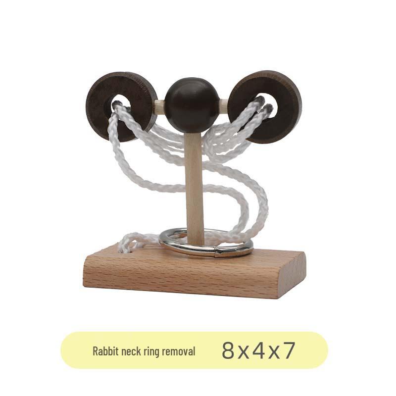 Classic Wooden Magic Ring Escape Puzzle Toy – Brain Teaser & Intelligence Game