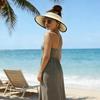 Foldable Straw Hat Sun Protections Large Brims Cap For Vacation Hiking And City Walking Women Outdoor Fashion Accessories