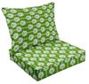 Vargottam Bedrucktes Outdoor Tiefsitz Patio Kissen Set 2-teiliges Sitzset Allwetter Ersatz
