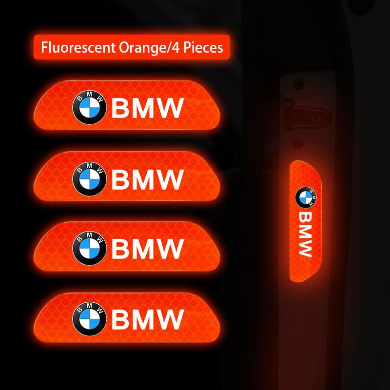 FA44Pcs Car Night Reflective Safety Warning Stickers For BMW X1 X2 X3 X5 X4 X6 X7 G30 G20 G32 G11 G12 F40 F30 F20 F10 F34 F07 F44