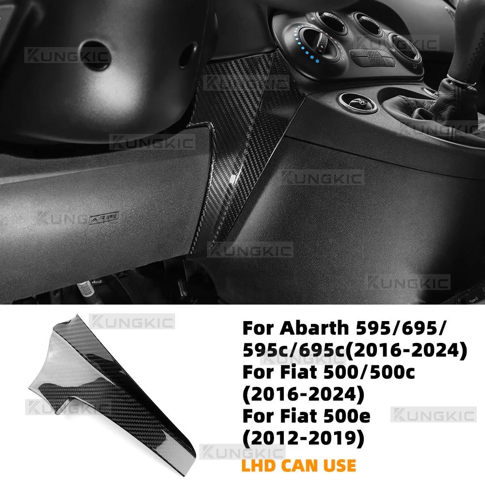 Real Dry Carbon Fiber For Abarth 595/695/595C/695C Fiat 500/500c 2016-2024 Fiat 500e 12-19 Car Cab Dashboard under Panel Trim