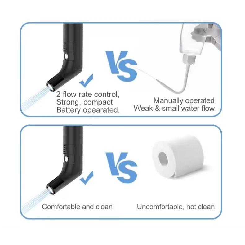 Portable Electric Bidet Fits Bottles for Personal Cleaning Shattaf Rechargeable Travel Camping Summer Cooling Bidet Shower Jet Sprayer Muslim Bidet