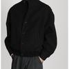Men's Korean Style Stand-Up Collar Wool Coat - Trendy Autumn/Winter Streetwear Jacket